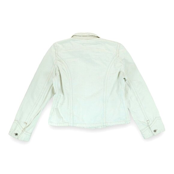 Ralph Lauren RL Polo Jeans Barton Military Denim Jacket Women's Size‎ XL Ivory - Picture 2 of 7
